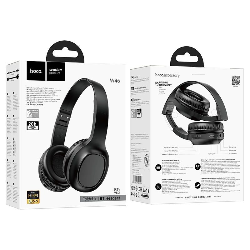 HOCO W46 Bluetooth Foldable Headset